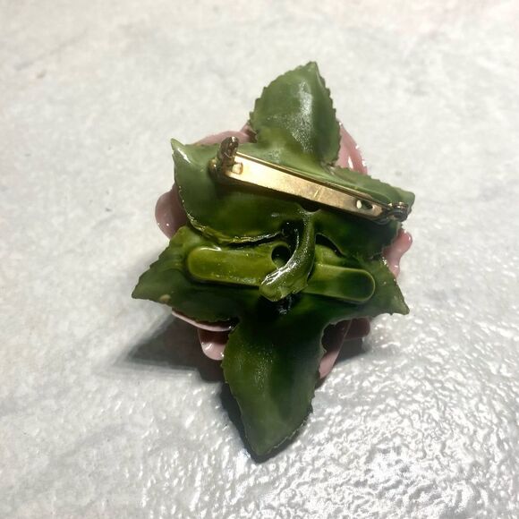 Vintage Lucite Rose Brooch - Picture 3 of 3